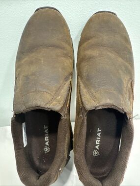 Ariat Men's Distressed Dark Brown Slip-On Loafers